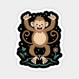 Happy Monkey Magnet