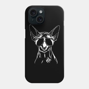 Funny Canadian Sphynx Cat with sunglasses Phone Case