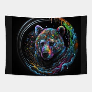 Rainbow Bear portrait Tapestry