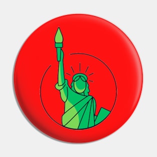 nyc green Liberty Pin