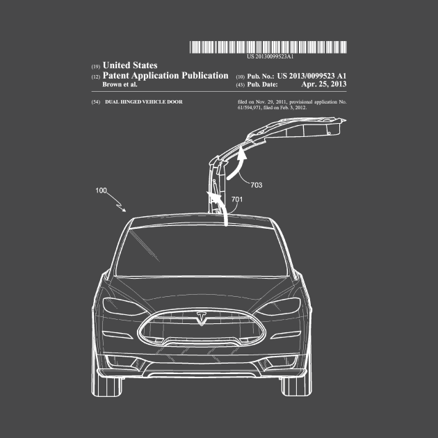 Model X Door Patent Art by elonscloset