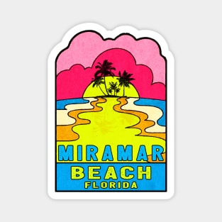 Miramar Beach Florida Groovy Sunset 70's Hippie Hippy Vintage FL Magnet