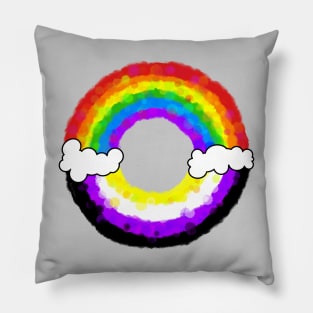 Rainbow enby Pillow