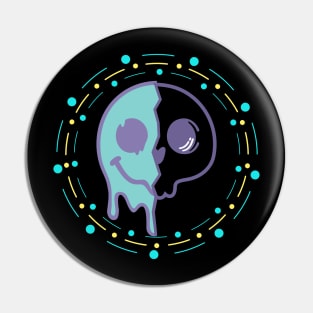 Fun Melting Smiling on Skull - Illusion Pin