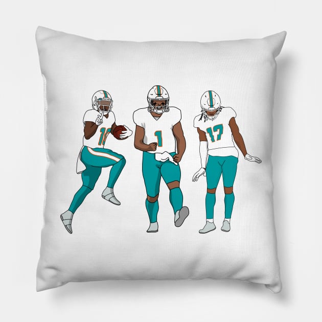 trio of miami Pillow by rsclvisual