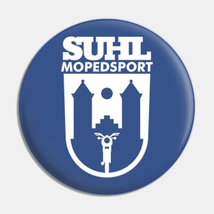 Suhl Mopedsport Simson Logo (white) Pin