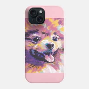 Pomeranian Dog Bright colorful pop dog art Phone Case