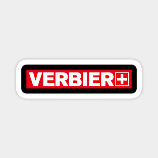 Verbier Ski Ski And Snowboard Magnet