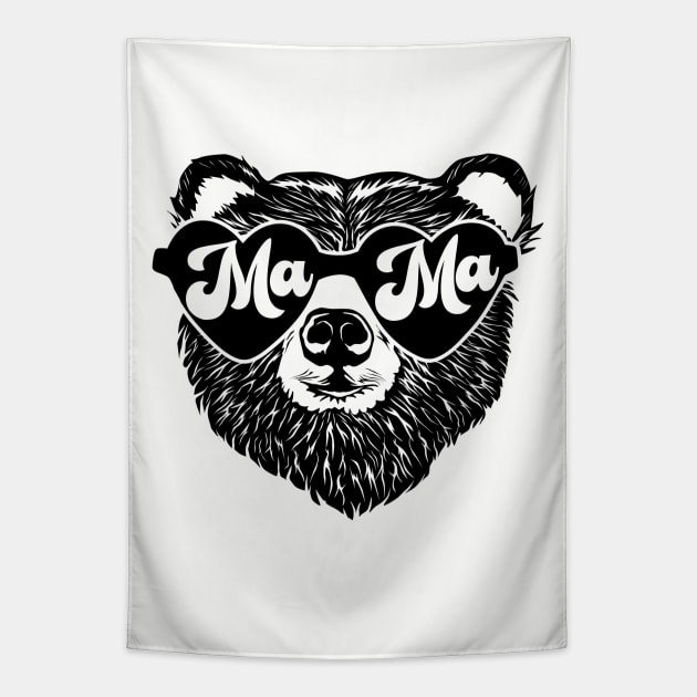 Groovy Mama Bear Mommy New Mom Mother's Day Baby Shower Tapestry by SilverLake