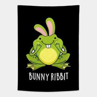 Bunny Ribbit Cute Rabbit Frog Pun Tapestry