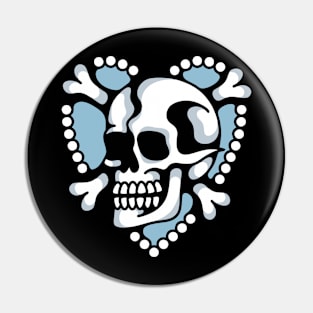 Skull heart Pin