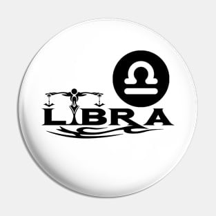 Libra Star sign Pin