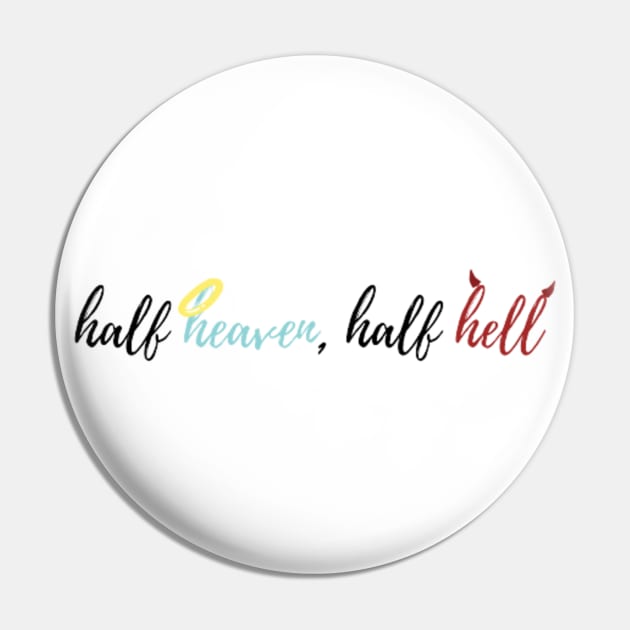 Half heaven Half hell Pin by Crafted corner