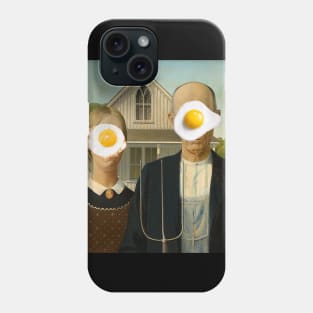 American gothic with egg face Phone Case