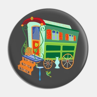 Happy Caravan green Pin