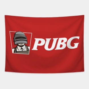 PUBG Chicken red background Tapestry