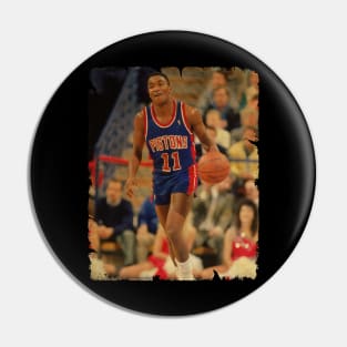 Isiah Thomas - Vintage Design Of Basketball Pin