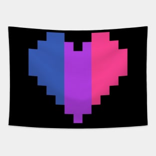 Bisexual 8-bit heart Tapestry