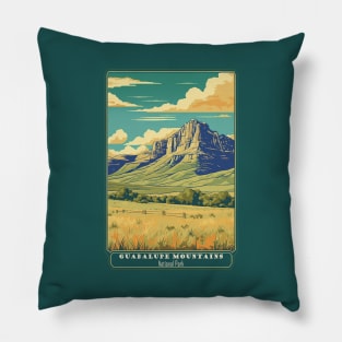 Guadalupe Mountains National Park Travel Poster Pillow