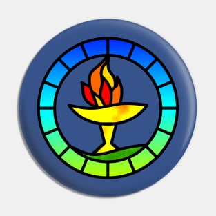 Stained Glass Chalice Pin