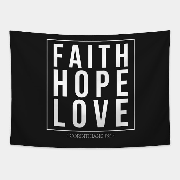 Faith - Hope - Love Tapestry by mikepod