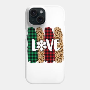 Love Christmas plaid Phone Case