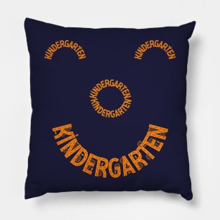 Kindergarten Smiley Face Cars Font Pillow