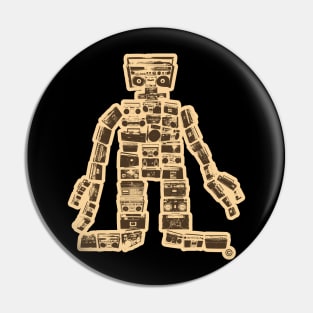 „Boombastic Giant“.  Gigantic Hip Hop Robot. Boombox Monster. Pin