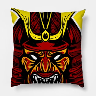 Samurai mask shogun japanse Pillow