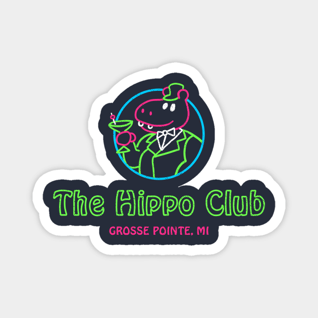 Grosse Pointe Blank Hippo Club T-Shirt Magnet by dumbshirts