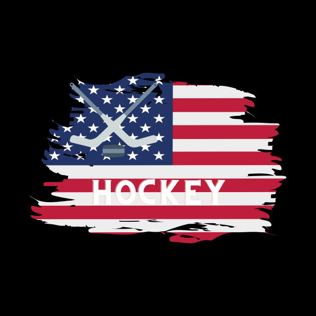 American flag hockey by 88House Shop