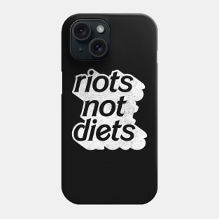 Riots Not Diets - Retro Style Feminist Design Phone Case