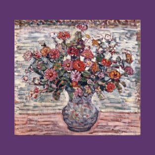 Vase of Flowers (Zinnias) by Maurice Prendergast T-Shirt