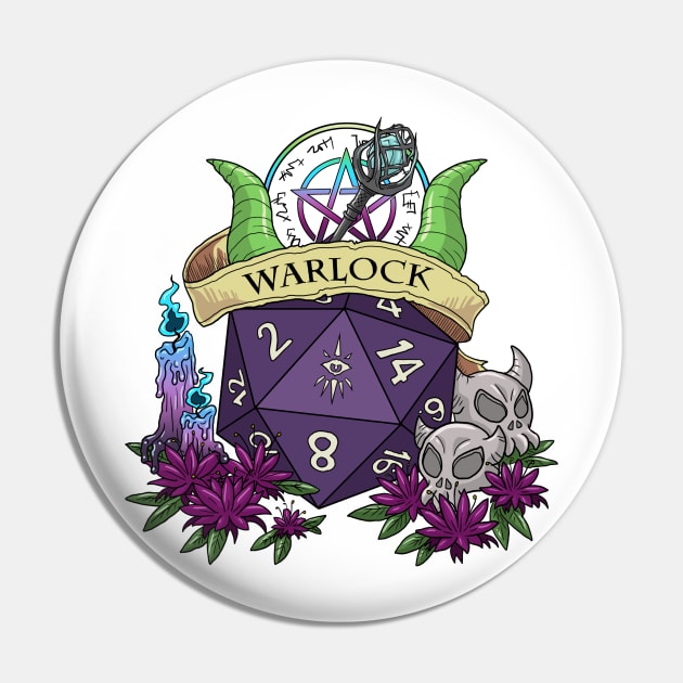 Dice Warlock Pin by Danielle_Mahaffey