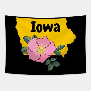 Iowa Wild Rose State Flower Tapestry