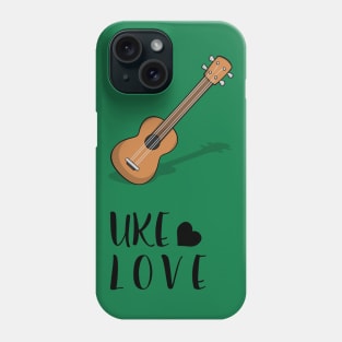 Mahalo and Aloha Hawaiian Acoustic Ukulele Uke Love Phone Case