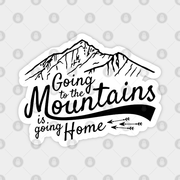 Going To The Mountains (black) Magnet by posay