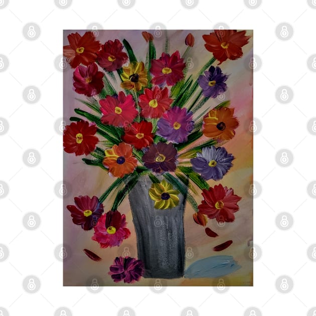 abstract flowers Loved how this painting turned put simple but still beautiful by kkartwork