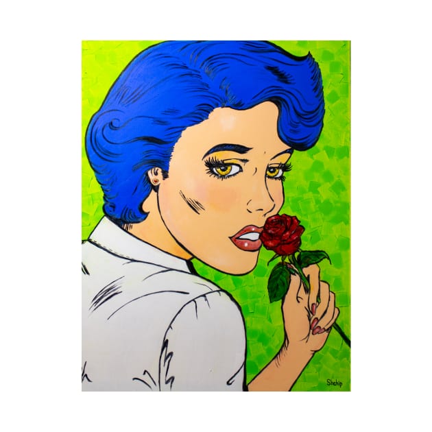 Girl with red rose by NataliaShchip