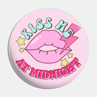 Valentine's Day Kiss Me At Midnight I Love You Be Mine Pin