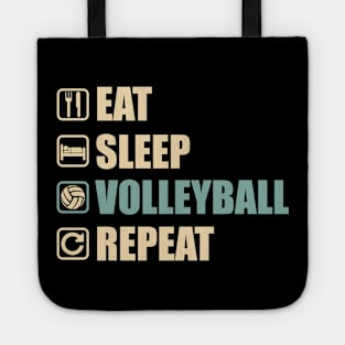 Eat Sleep Volleyball Repeat - Funny Volleyball Lovers Gift Tote