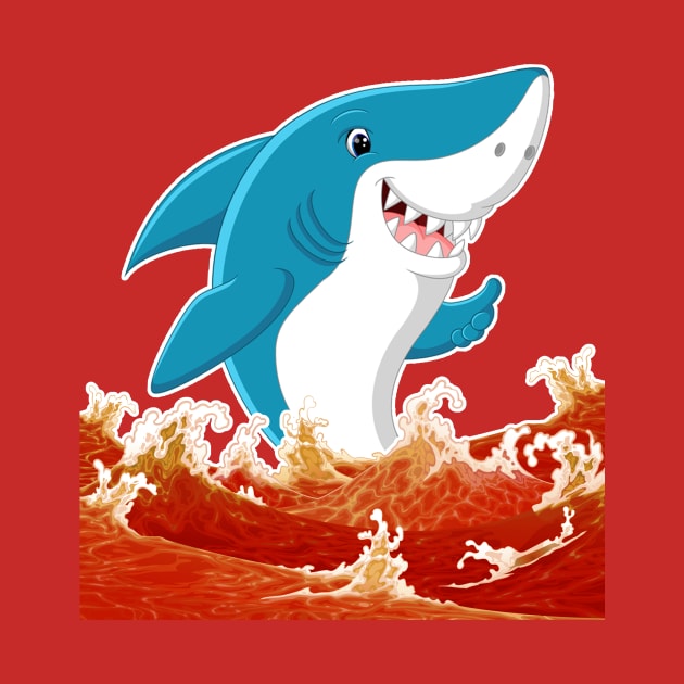 Funny Lava Shark by JB's Design Store