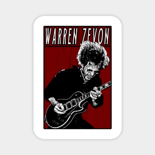 Retro Vintage Warren Zevon Magnet