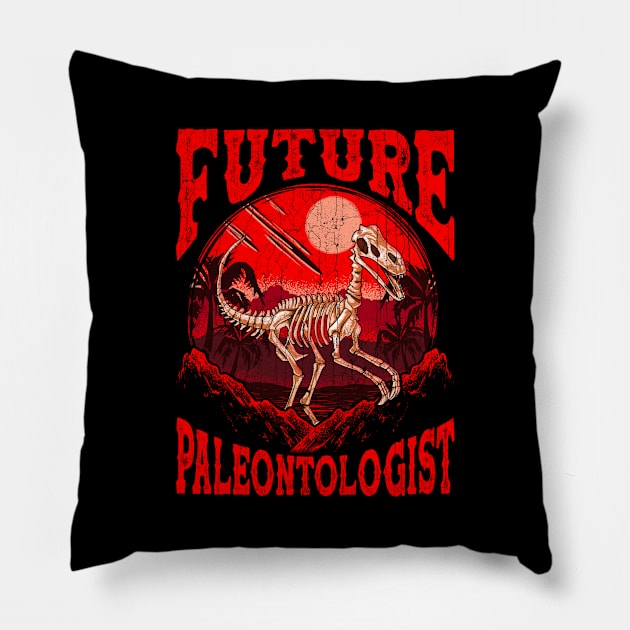 Future Paleontologist Dinosaur Obsessed Dinosaur Pillow by theperfectpresents