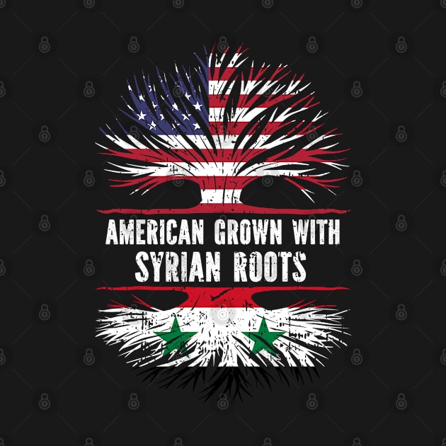 American Grown with Syrian Roots USA Flag by silvercoin