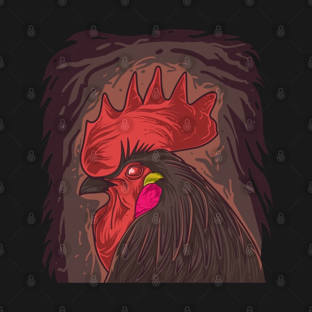 Scary Rooster by unygara