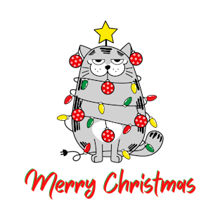 FUNNY CAT Merry Christmas! Kitty T-Shirt