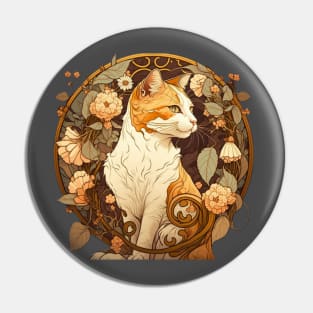 Art Nouveau Cat Pin