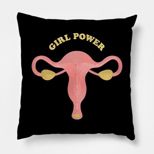 UTERUS - Embroidery Design Pillow by YoshFridays