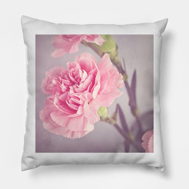 Pink Flowers Pillow by ArtoTee